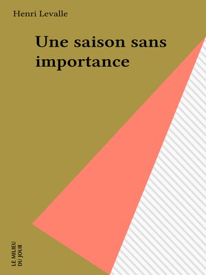 cover image of Une saison sans importance